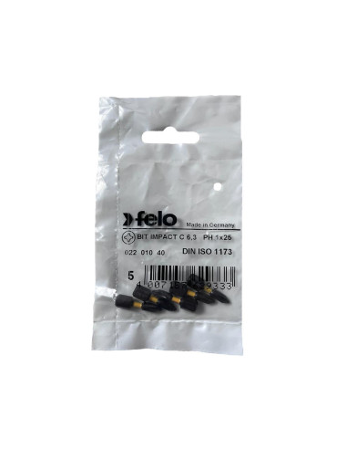 Set 5 biti Felo, seria Impact profil Philips, C6.3, PH1, 25mm