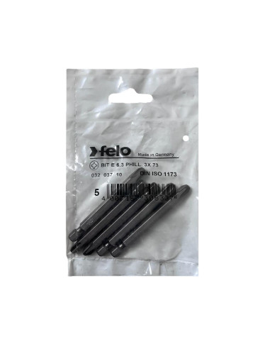 Set 5 biti Felo, seria Industrial profil Philips, E6.3, PH3, 73mm