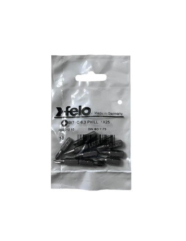 Set 10 biti Felo, seria Industrial profil Philips, C6.3, PH1, 25mm