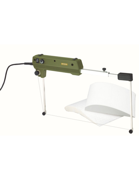 Proxxon 27084, Aparat pentru taiat cu fir cald THERMOCUT 650, max 650mm, fir drept, 220V, 60W, 100 - 350 °C, include bobina fir