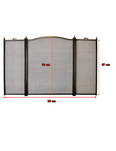 Panou protectie semineu, 60x95 cm, Antique