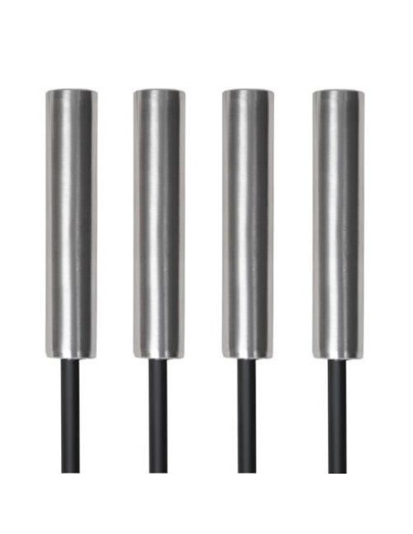 Set accesorii semineu, suport cu 4 piese, otel, negru, 22x66 cm