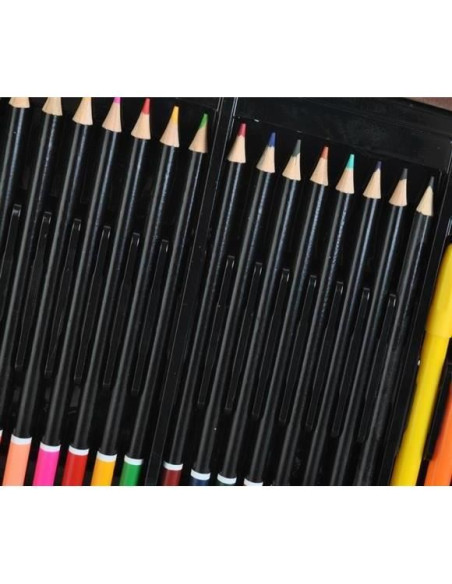 Set pictura si desen, trusa lemn, 81 piese