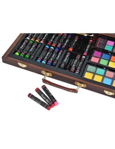 Set pictura si desen, trusa lemn, 81 piese