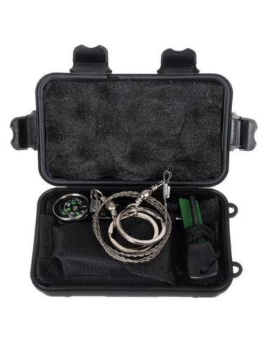 Kit turistic/supravietuire, cu trusa, set 7 piese, 13.5x8x3.5 cm, Isotrade