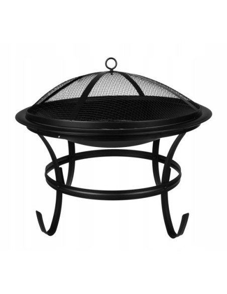 Gratar gradina, grill rotund, metal, 56x47 cm