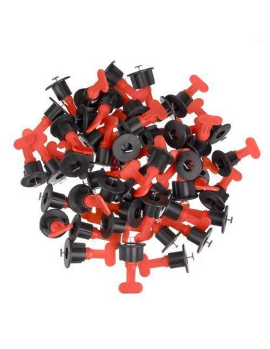 Tije de nivelare si aliniere a placilor ceramice, refolosibile, set 50 buc, cu cheie 