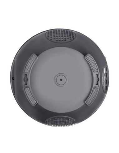 Lampa de noptiera cu proiector, muzicala, LED, telecomanda, bluetooth, incarcare USB, negru, 17x13 cm, Isotrade