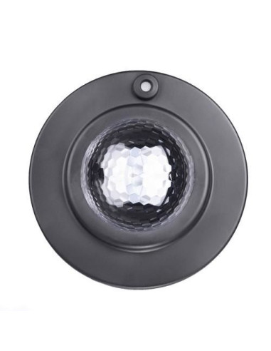 Lampa de noptiera cu proiector, muzicala, LED, telecomanda, bluetooth, incarcare USB, negru, 17x13 cm, Isotrade