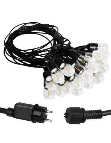 Ghirlanda tip sirag de becuri, LED, 220-240V, IP44, 4 cm, 10 m