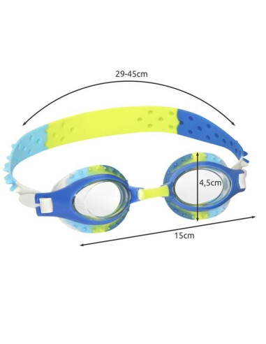 Ochelari inot, pentru copii, antiaburire, albastru, curea 29-45 cm, Bestway