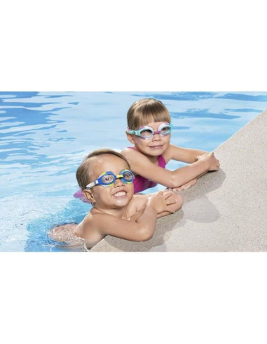 Ochelari inot, pentru copii, antiaburire, roz, curea 29-45 cm, Bestway