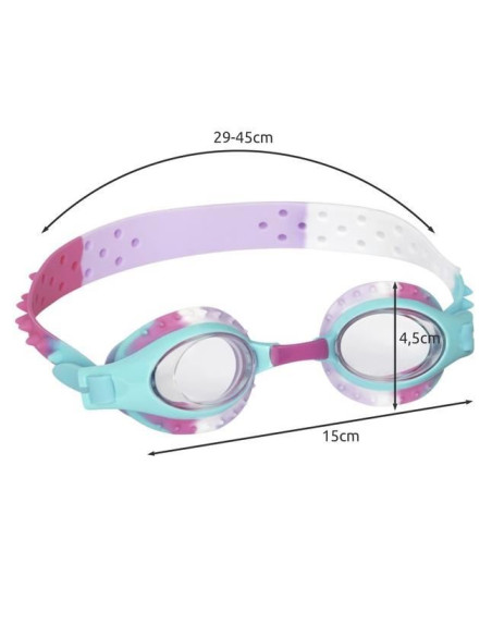 Ochelari inot, pentru copii, antiaburire, roz, curea 29-45 cm, Bestway