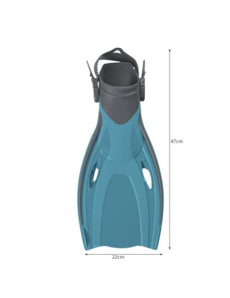 Labe de inot, inotatoare, silicon, albastru, marime reglabila 37-41, 41x22 cm, Bestway 