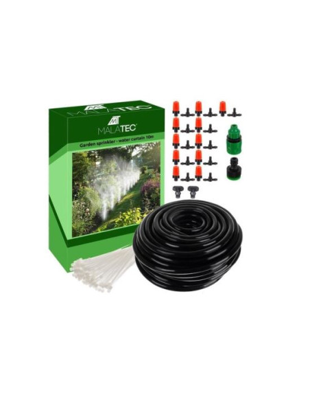 Sistem irigatii cu pulverizare, tip perdea, 11 duze, 115 piese, 10 m, Malatec