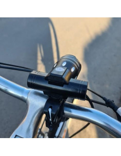 Set stop si far pentru bicicleta, 2xCREE LED XM-L T6, 3/7 moduri iluminare, aluminiu si plastic, incarcare USB, 7.5x8.5x9.5 cm,  2