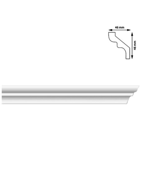 Bagheta colturi, 46x46 mm, 2 m