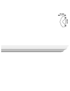 Bagheta linii, 40x15 mm, 2 m