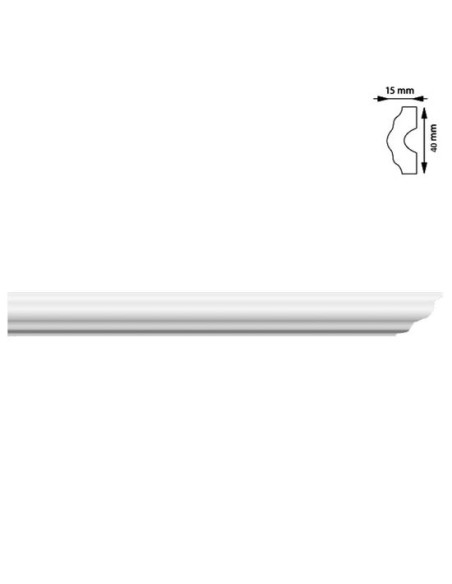 Bagheta linii, 40x15 mm, 2 m