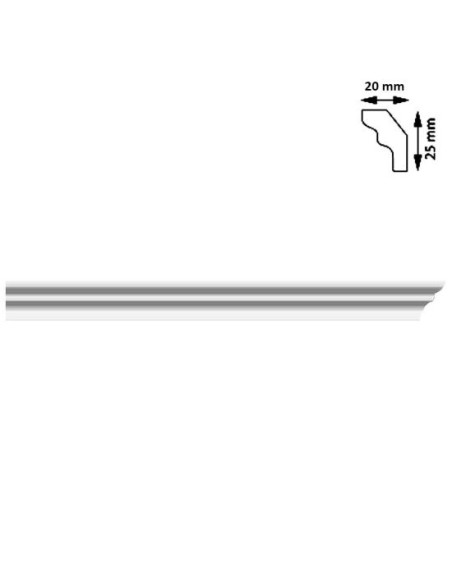 Set 80 buc. Bagheta colturi, 40x45 mm, 2 m