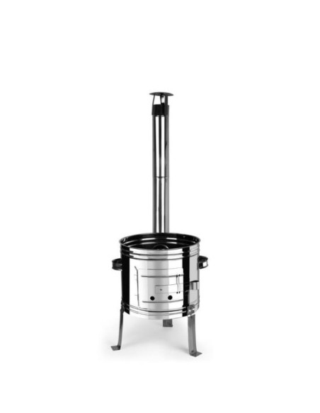Soba pentru ceaun/tuci, inox, burlan, cot, 31x51 cm, vas 6/8/10 L, Perfect Home