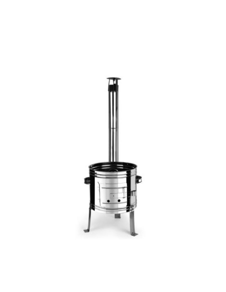 Soba pentru ceaun/tuci, inox, burlan, cot, 39x51 cm, vas 16/20/22 L, Perfect Home
