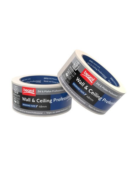 Banda acoperire, 48 mm x 33 m, Indoor Profesional, solvent, alba, Beorol