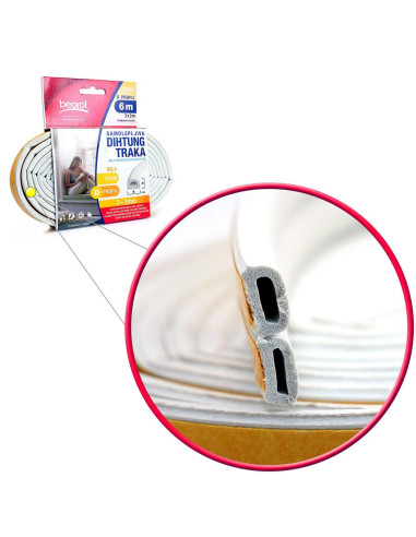 Banda etansare usi si ferestre, alb, profil D 2x3 m, Beorol