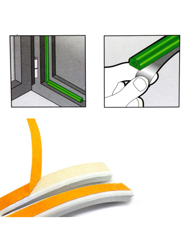 Banda etansare usi si ferestre, alb, profil D 2x3 m, Beorol