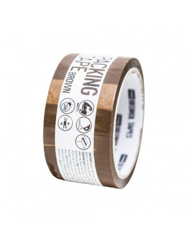 Banda adeziva/scotch, pentru ambalat, maro, 50 mm x 50 m, BEOROL