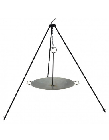 Disc pentru gratar, metalic, cu picioare si agatator, 60x32 cm, Perfect Home 