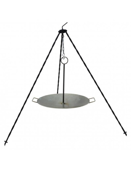 Disc pentru gratar, metalic, cu picioare si agatator, 60x32 cm, Perfect Home 