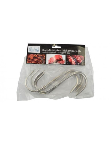 Set 5 carlige pentru sunca, inox, Perfect Home