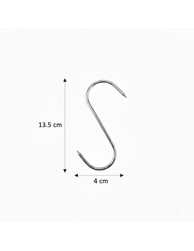 Set 5 carlige pentru sunca, inox, Perfect Home