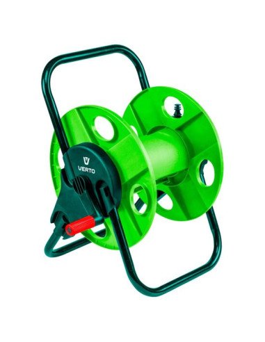 Tambur, rola, pentru furtun gradina, 1/2"-45 m, 3/4"-15 m, Verto 