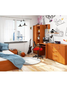 Birou calculator, placa laminata, raft tastatura, arin, 68x51x74 cm, Oly 2