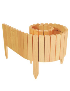 Gard de gradina decorativ din lemn, natur, 200x30 cm