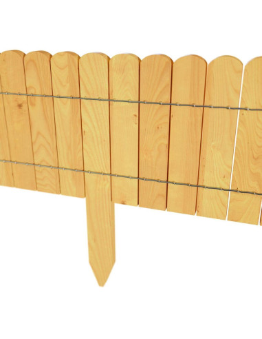 Gard de gradina decorativ din lemn, natur, 200x30 cm