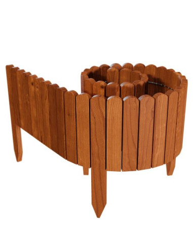 Gard de gradina decorativ din lemn, maro, 200x30 cm