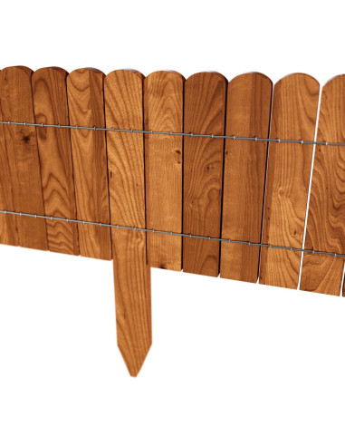Gard de gradina decorativ din lemn, maro, 200x30 cm