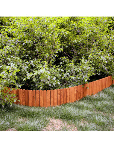 Gard de gradina decorativ din lemn, maro, 200x30 cm