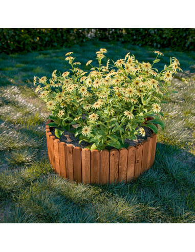 Gard de gradina decorativ din lemn, maro, 200x30 cm