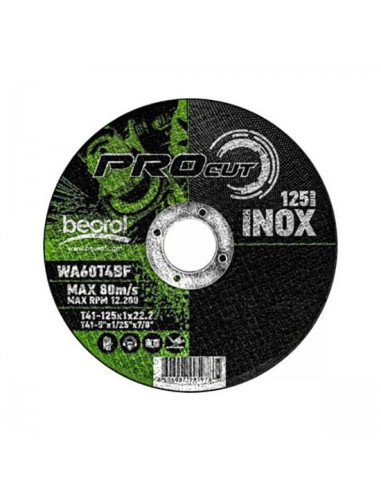 Disc debitat inox, 125x1 mm, Beorol