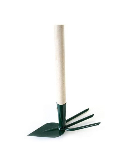 Sapaliga, ascutita, cu coada lemn, 3 dinti, 100 cm