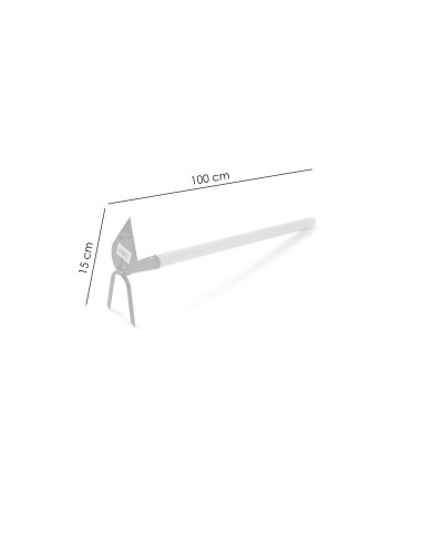 Sapaliga, ascutita, cu coada lemn, 2 dinti, 100 cm