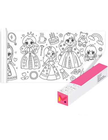 Rola hartie auto-adeziva si decupabila pentru desenat si colorat, 3m x 30 cm, Model cu printese