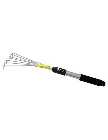 Grebla mini, pentru gradina, coada aluminiu, 7 dinti, 9.5x53 cm