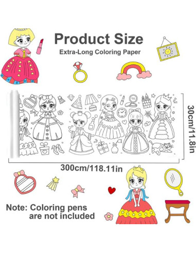 Rola hartie auto-adeziva si decupabila pentru desenat si colorat, 3m x 30 cm, Model cu printese