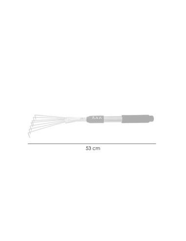 Grebla mini, pentru gradina, coada aluminiu, 7 dinti, 9.5x53 cm