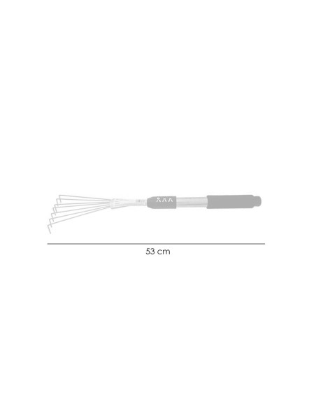 Grebla mini, pentru gradina, coada aluminiu, 7 dinti, 9.5x53 cm